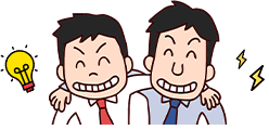 お金とガッツポーズする人のイラスト